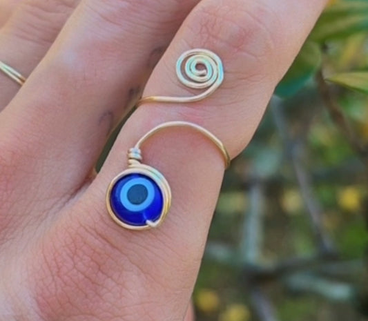 Anillo de ojo turco espiral